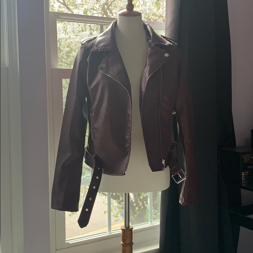 Faux leather jacket